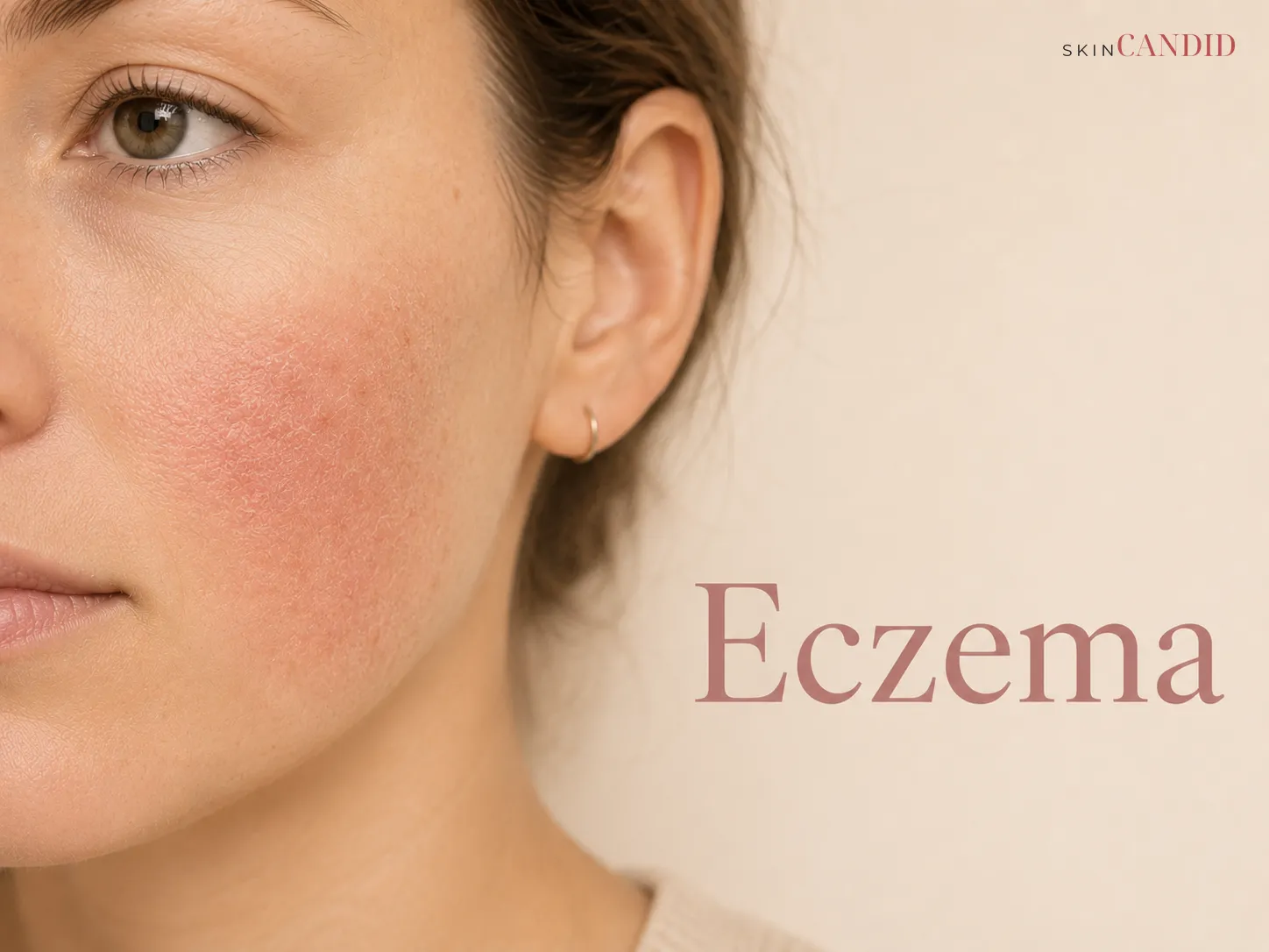 Localized patch of mildly inflamed, dry and slightly scaly skin.